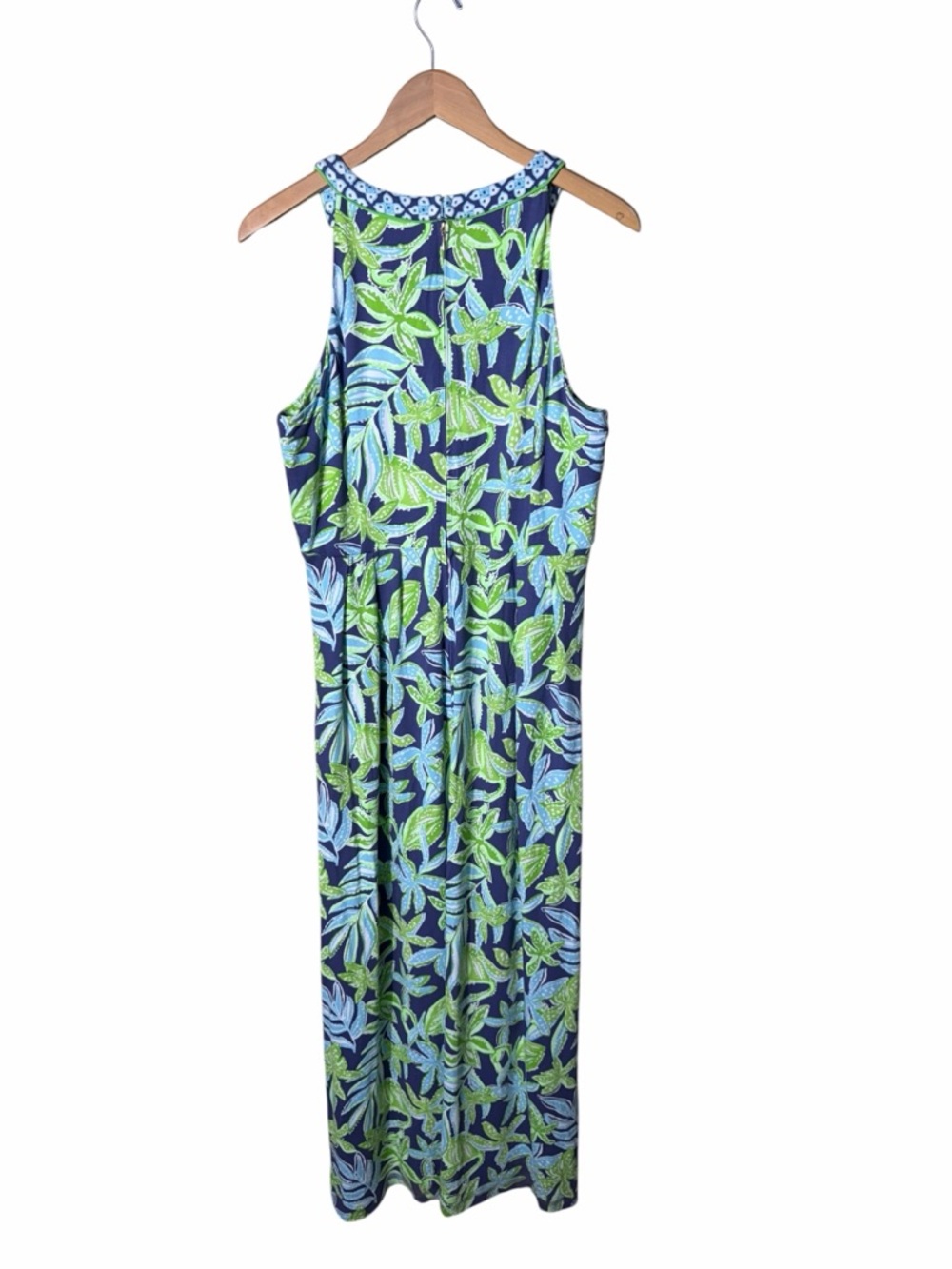 NEW Lilly Pulitzer Carmilla Maxi Dress in Sapphire Pool Tropical Tango Size 14 - Picture 7 of 10
